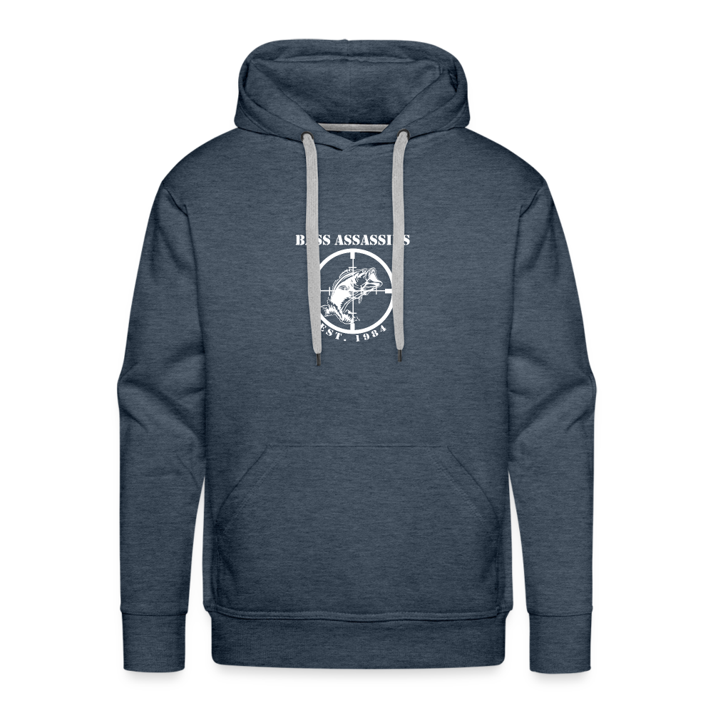 Bass Assassins Logo Full Hoodie - heather denim