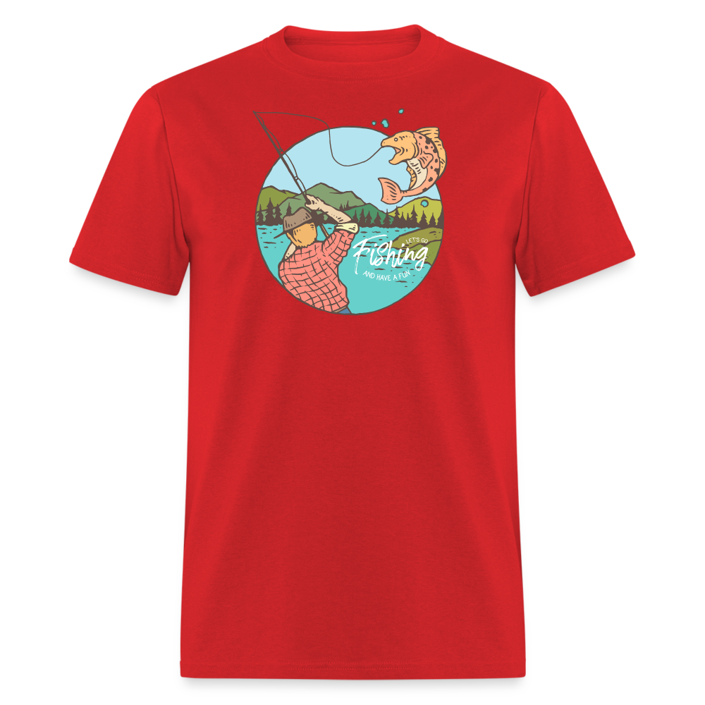 Lets Go Fishing - red