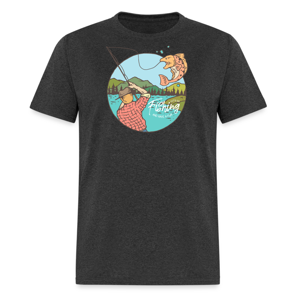 Lets Go Fishing - heather black