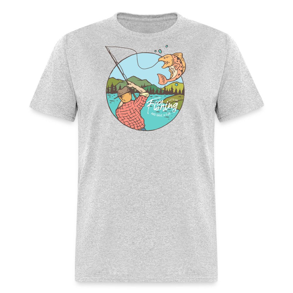 Lets Go Fishing - heather gray