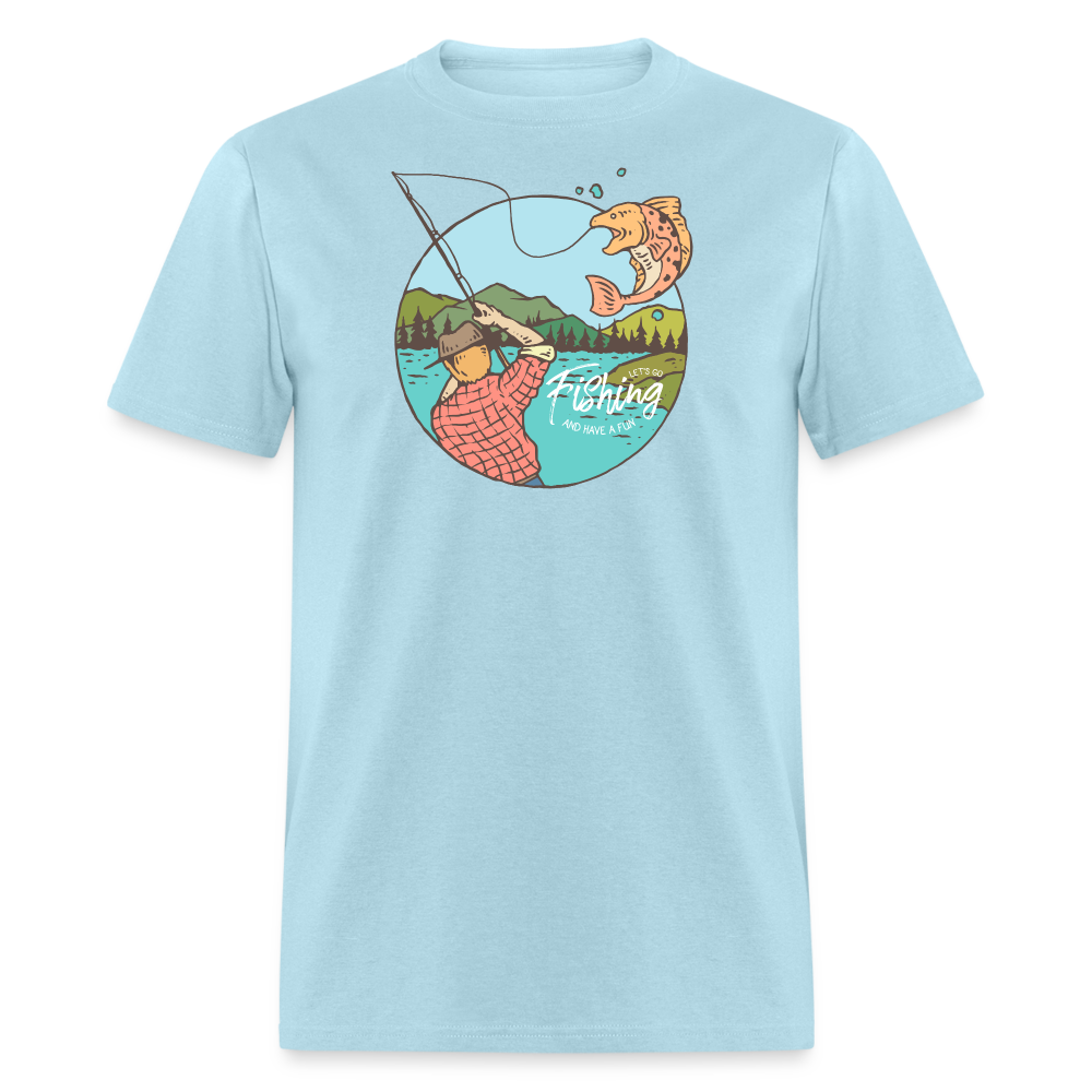 Lets Go Fishing - powder blue