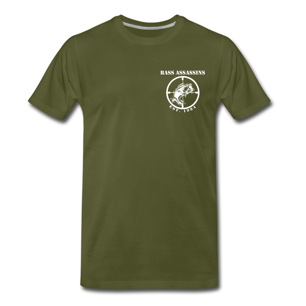 Bass Assassins Full Logo T - olive green