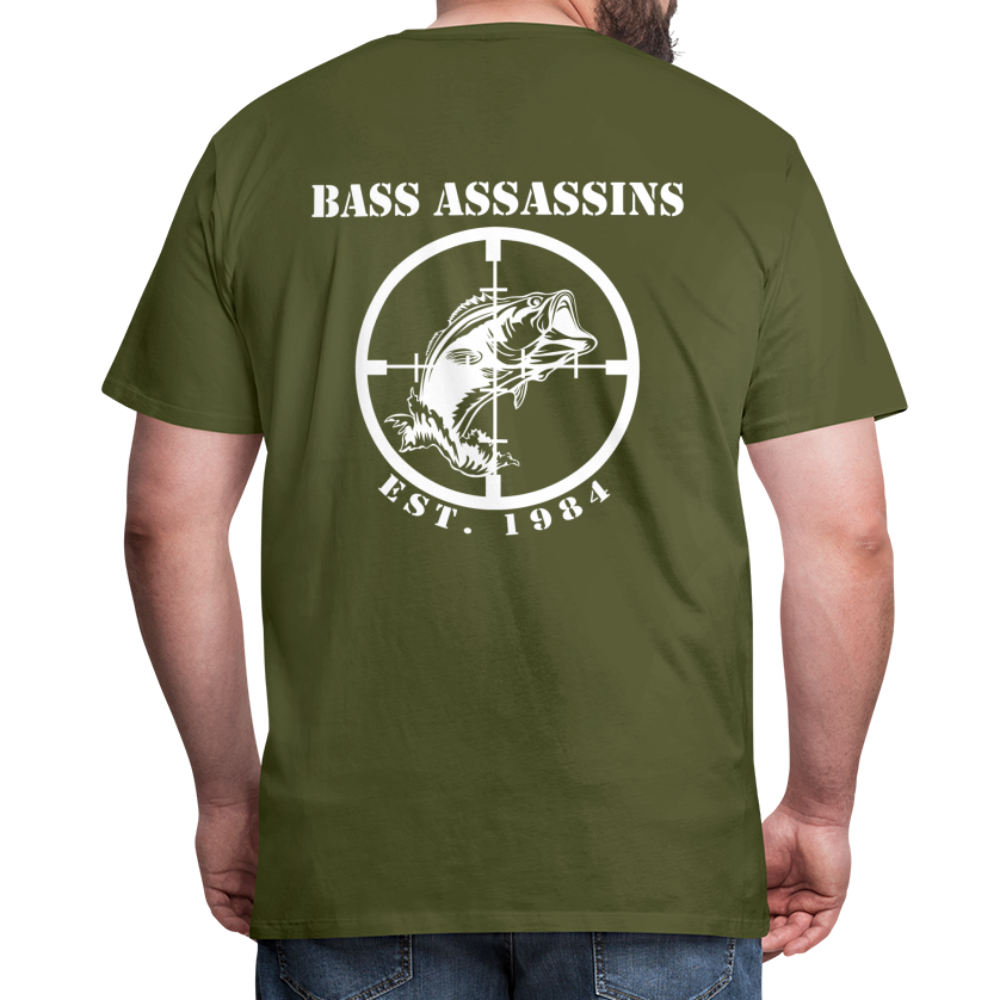 Bass Assassins Full Logo T - olive green