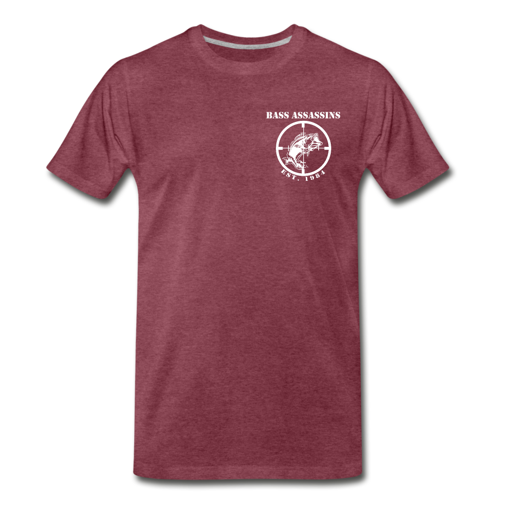 Bass Assassins Full Logo T - heather burgundy