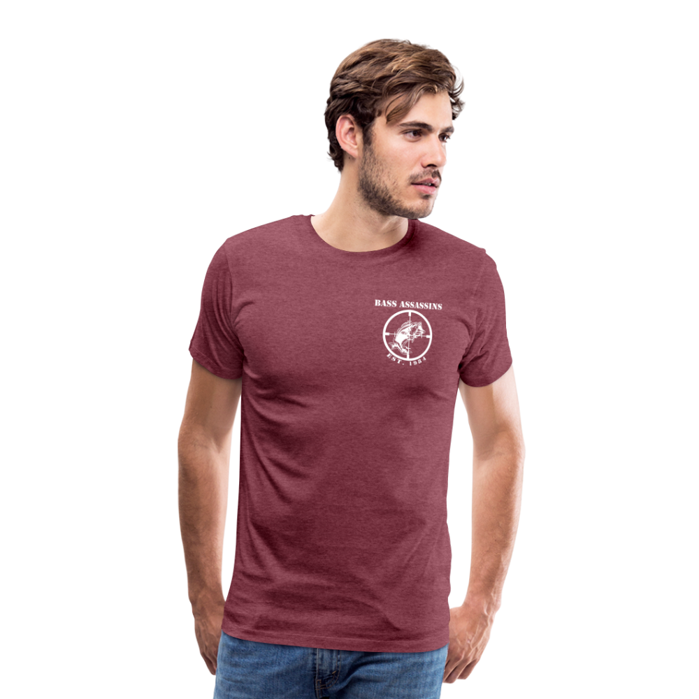 Bass Assassins Full Logo T - heather burgundy