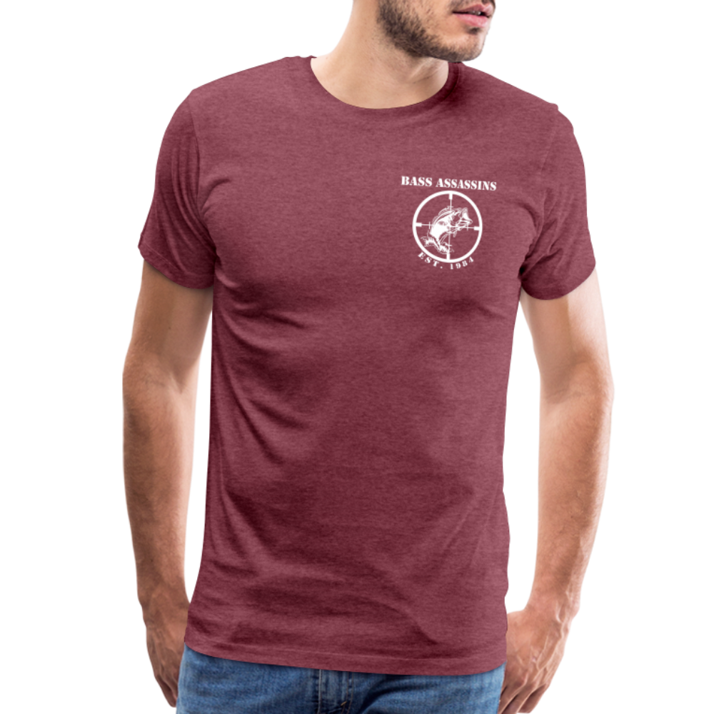 Bass Assassins Full Logo T - heather burgundy