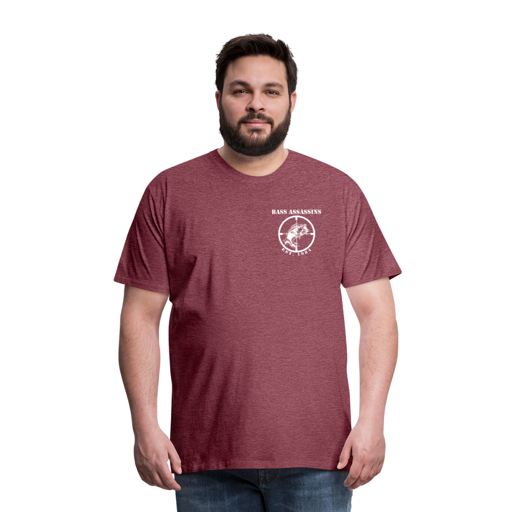 Bass Assassins Full Logo T - heather burgundy