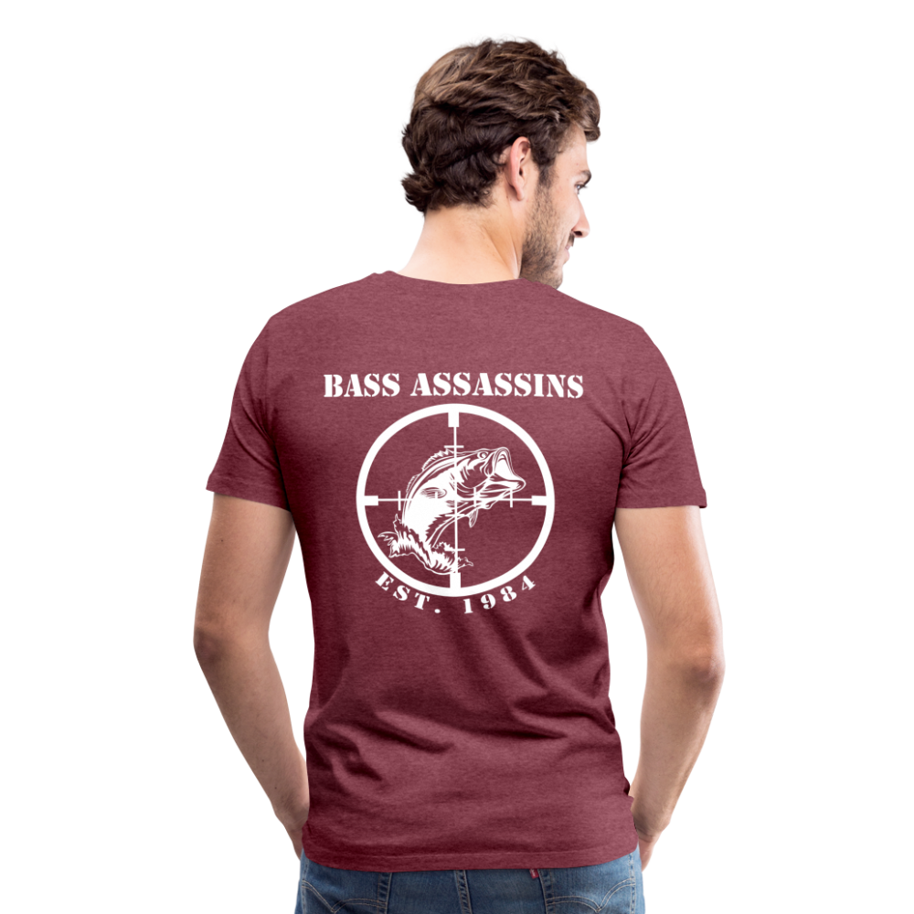 Bass Assassins Full Logo T - heather burgundy