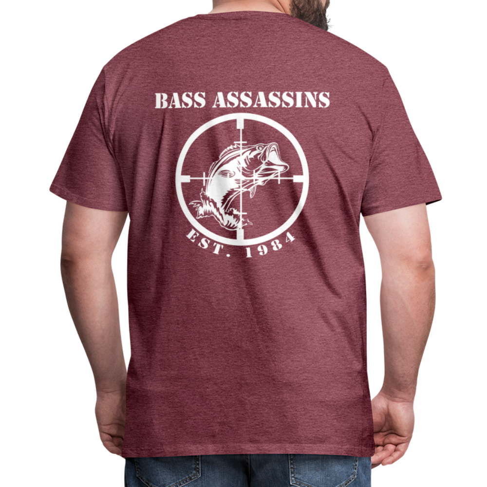 Bass Assassins Full Logo T - heather burgundy