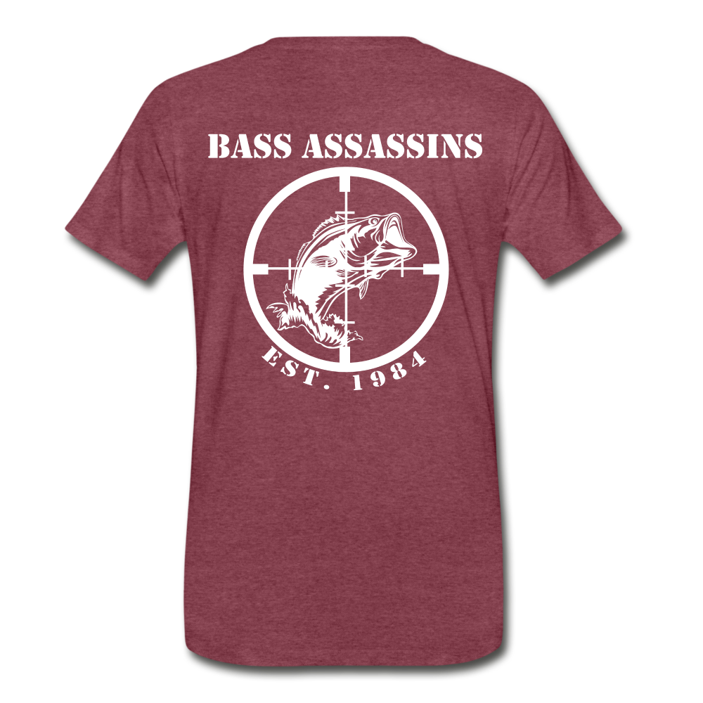 Bass Assassins Full Logo T - heather burgundy