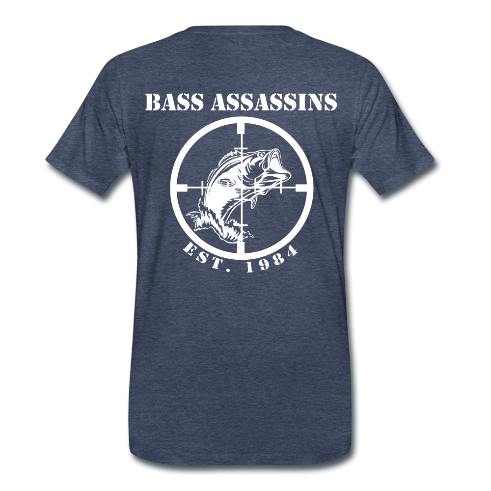 Bass Assassins Full Logo T - heather blue