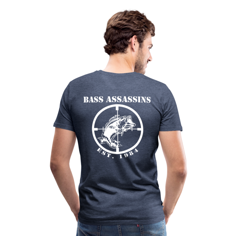 Bass Assassins Full Logo T - heather blue