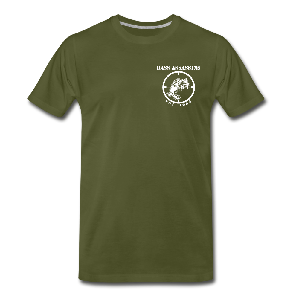 Bass Assassins Full Logo T - olive green