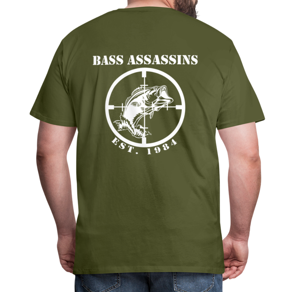 Bass Assassins Full Logo T - olive green