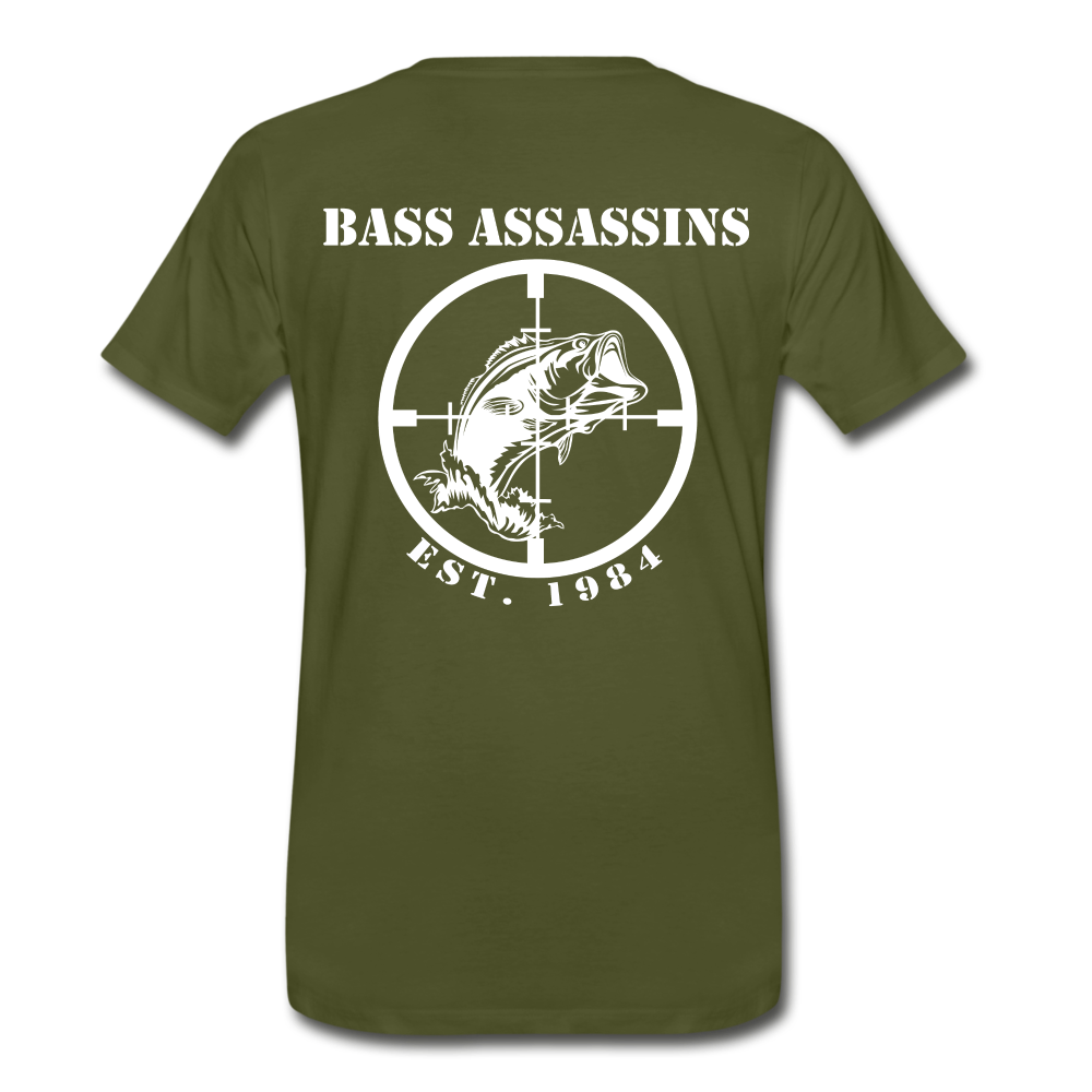 Bass Assassins Full Logo T - olive green