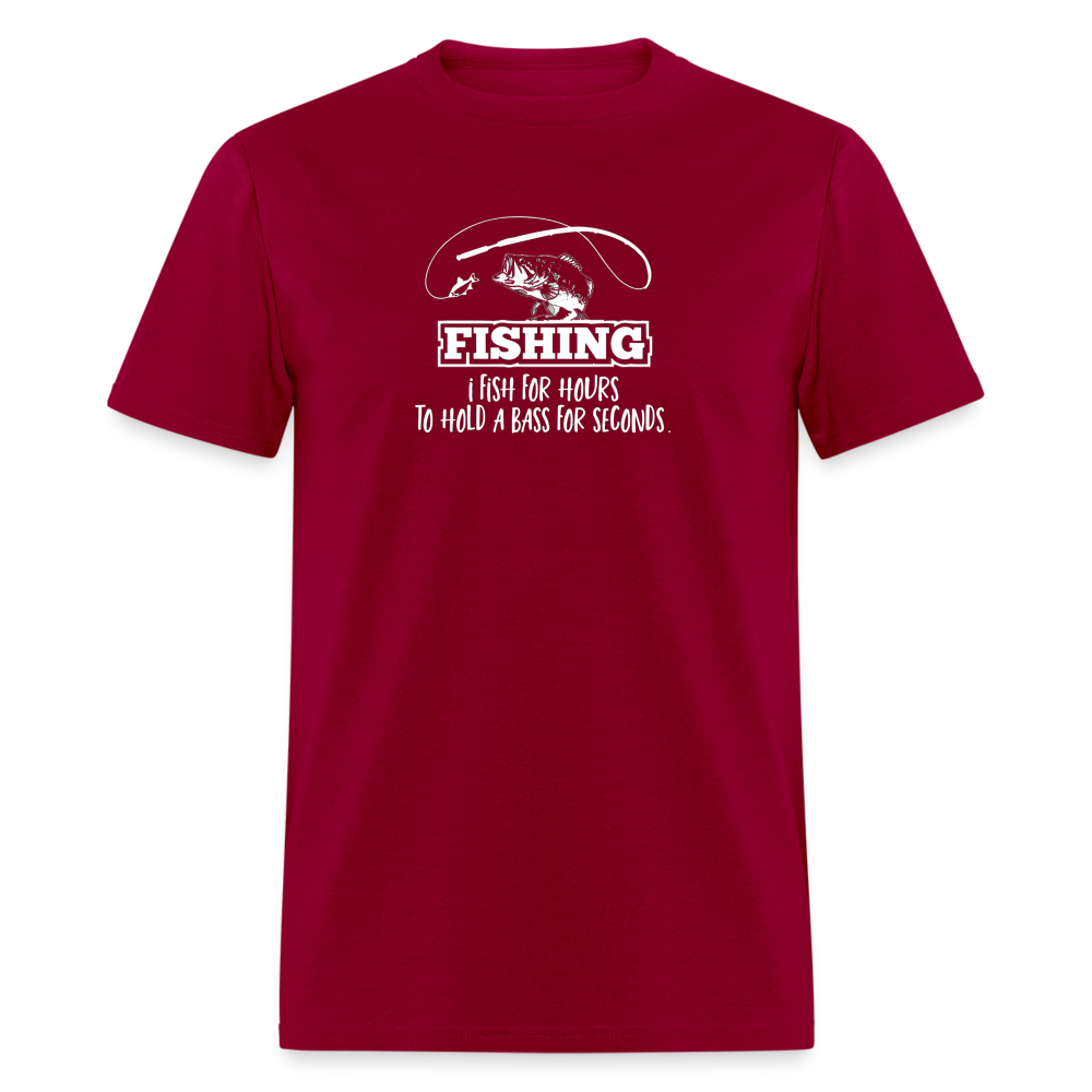 Fishing for Hours T - dark red