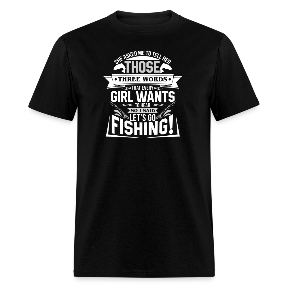 Let's Go Fishing - black